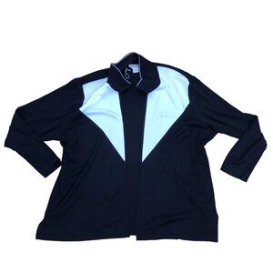 EXCLUSIVELY MISOOK Open Knit Cardigan Sweater 2X Womens Designer Black Korea